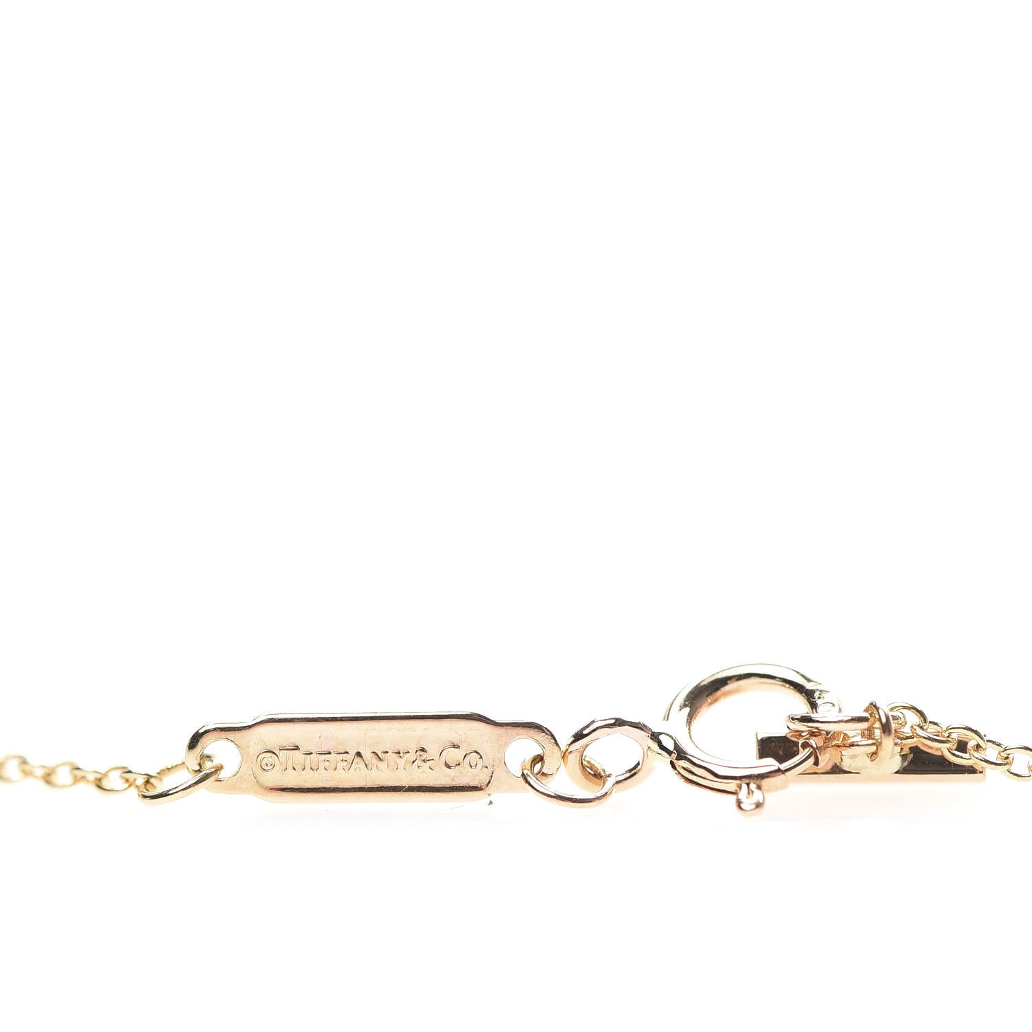 Tiffany 18K Rose Gold Diamond Mini T Smile Pendant Necklace 5 of 7