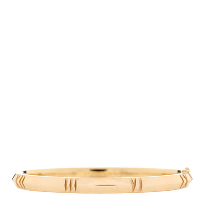 Tiffany 18K Yellow Gold Narrow Atlas X Closed Hinged Bangle Bracelet 1 of 4