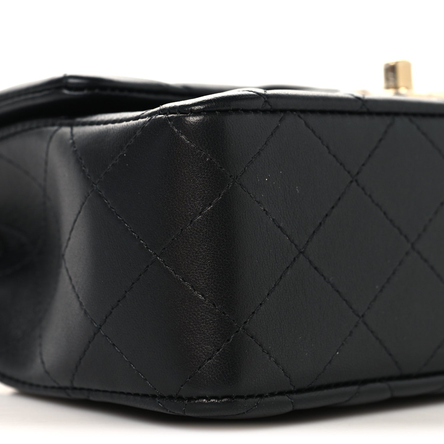 Chanel Lambskin Quilted Mini Rectangular Flap Black 9 of 11