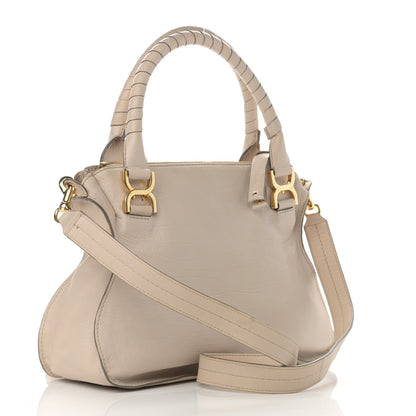 Chloe Calfskin Medium Marcie Nude Satchel Beige 2 of 15
