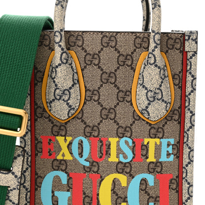 Gucci GG Supreme Monogram Exquisite Mini Vertical Tote Beige Ebony Blue Crop Live Red 8 of 11
