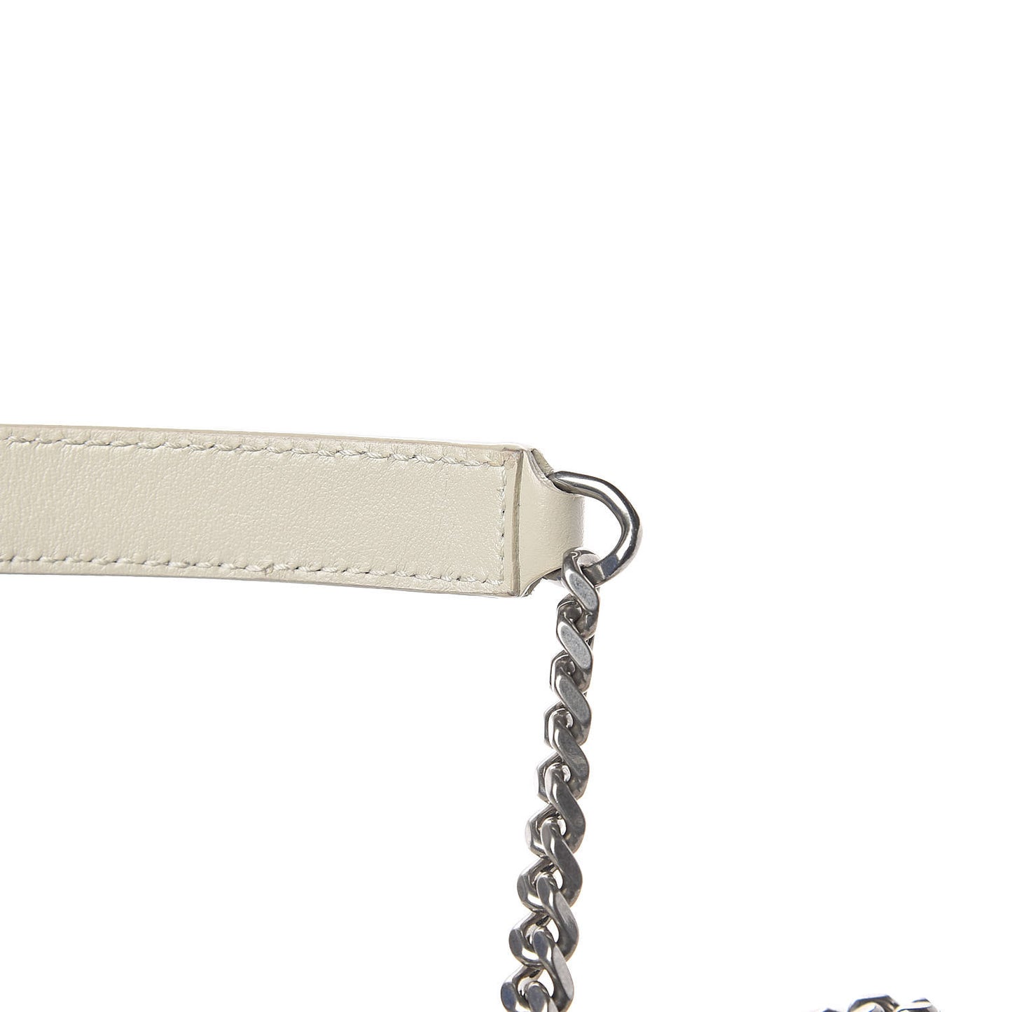 Calfskin Y Quilted Monogram Small Loulou Chain Satchel Ivory