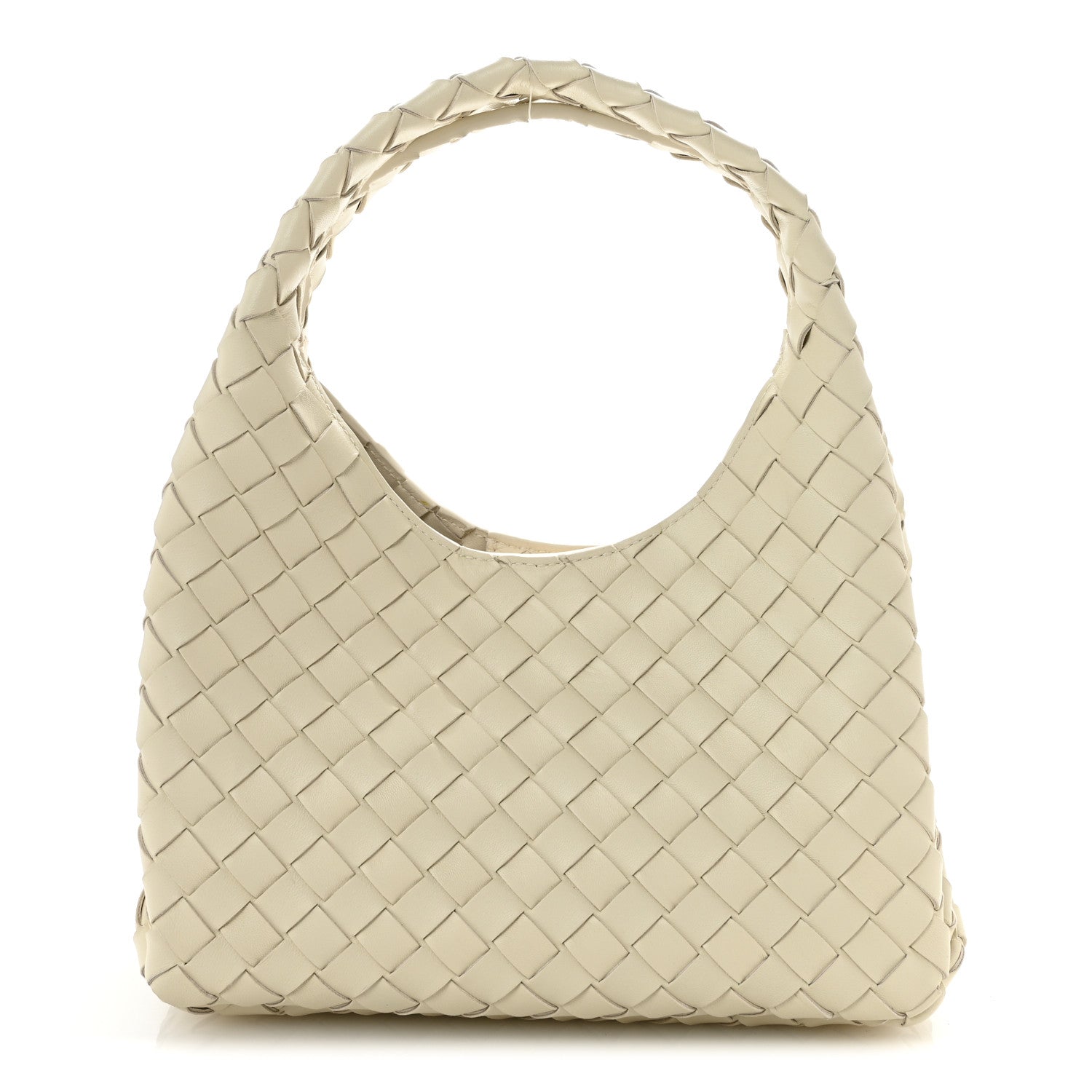 Bottega Veneta Nappa Intrecciato Small Campana Shoulder Bag Sea Salt 1 of 11