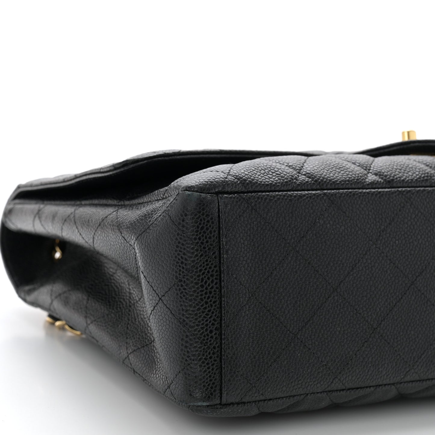 Caviar Quilted Maxi Single Flap Black