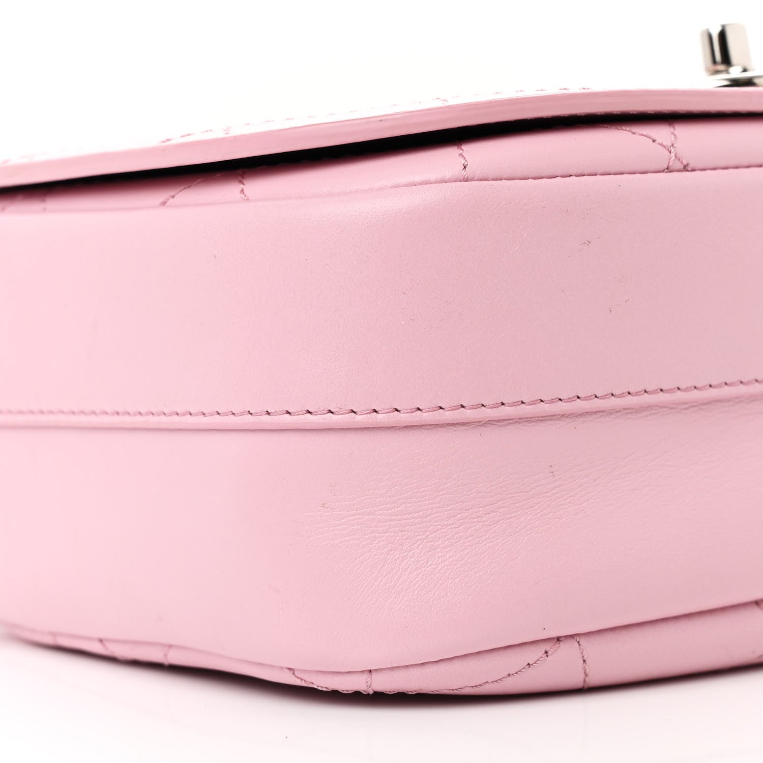 Chanel Calfskin Stitched Small Ring My Bag Flap Crossbody Pink 9 of 14