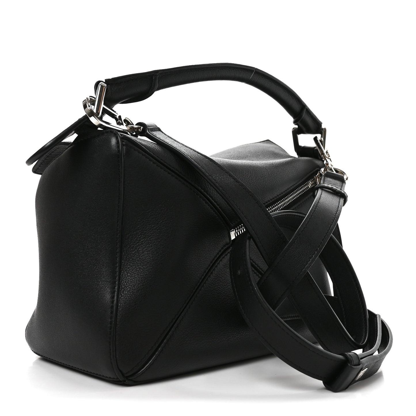 Calfskin Small Puzzle Bag Black