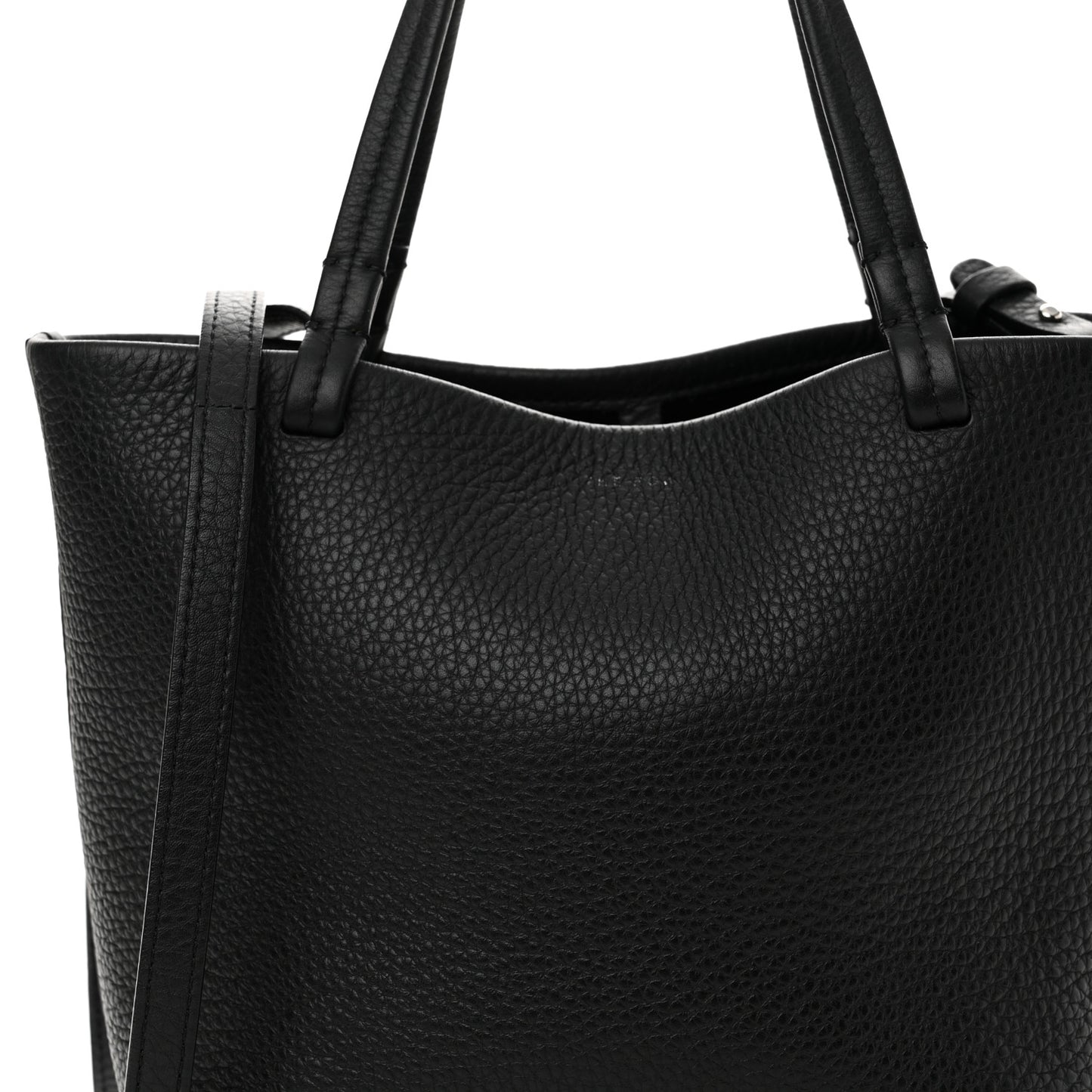 Grained Calfskin Small Park Tote Black