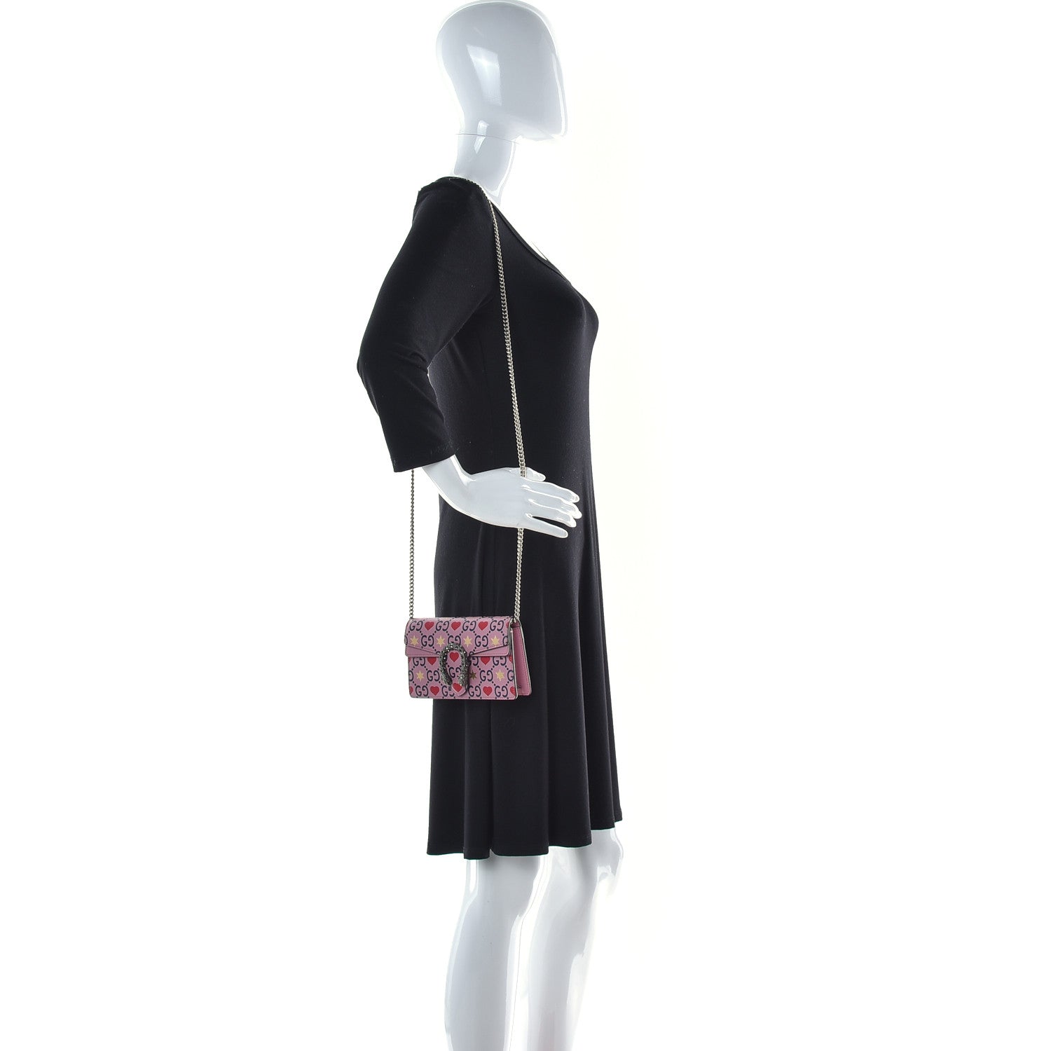 Gucci Calfskin Valentine's Day Exclusive Super Mini Dionysus Shoulder Bag 2 of 9