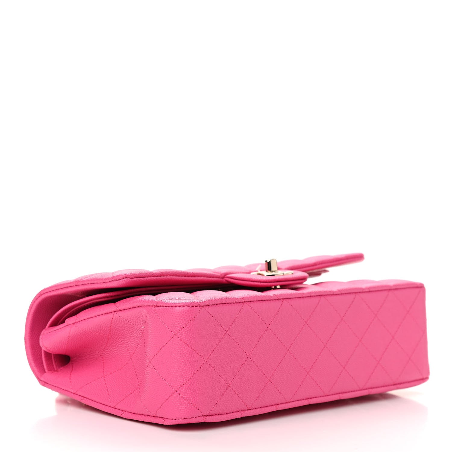 Chanel Caviar Quilted Medium Double Flap Dark Pink 3 of 10