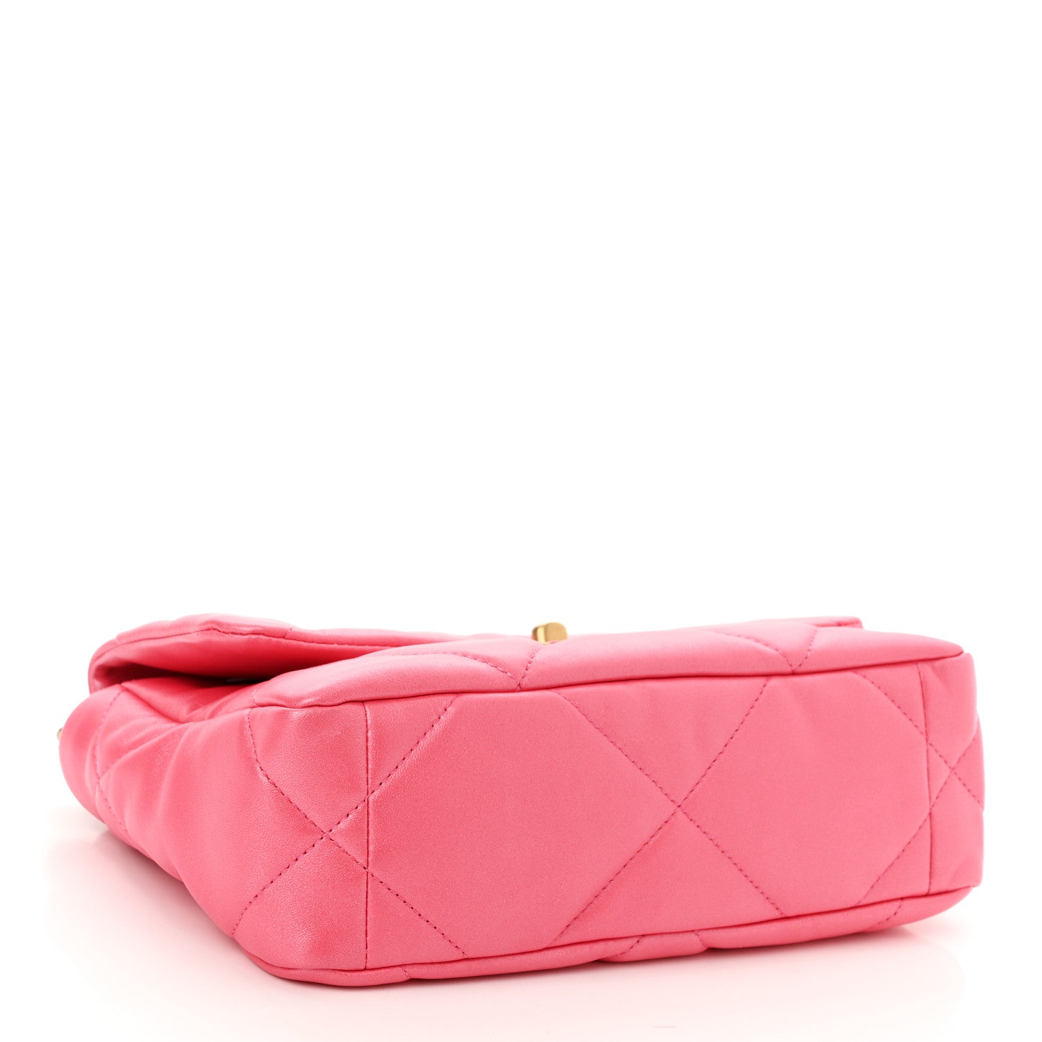 Chanel Shiny Lambskin Quilted Medium Chanel 19 Flap Pink 4 of 10
