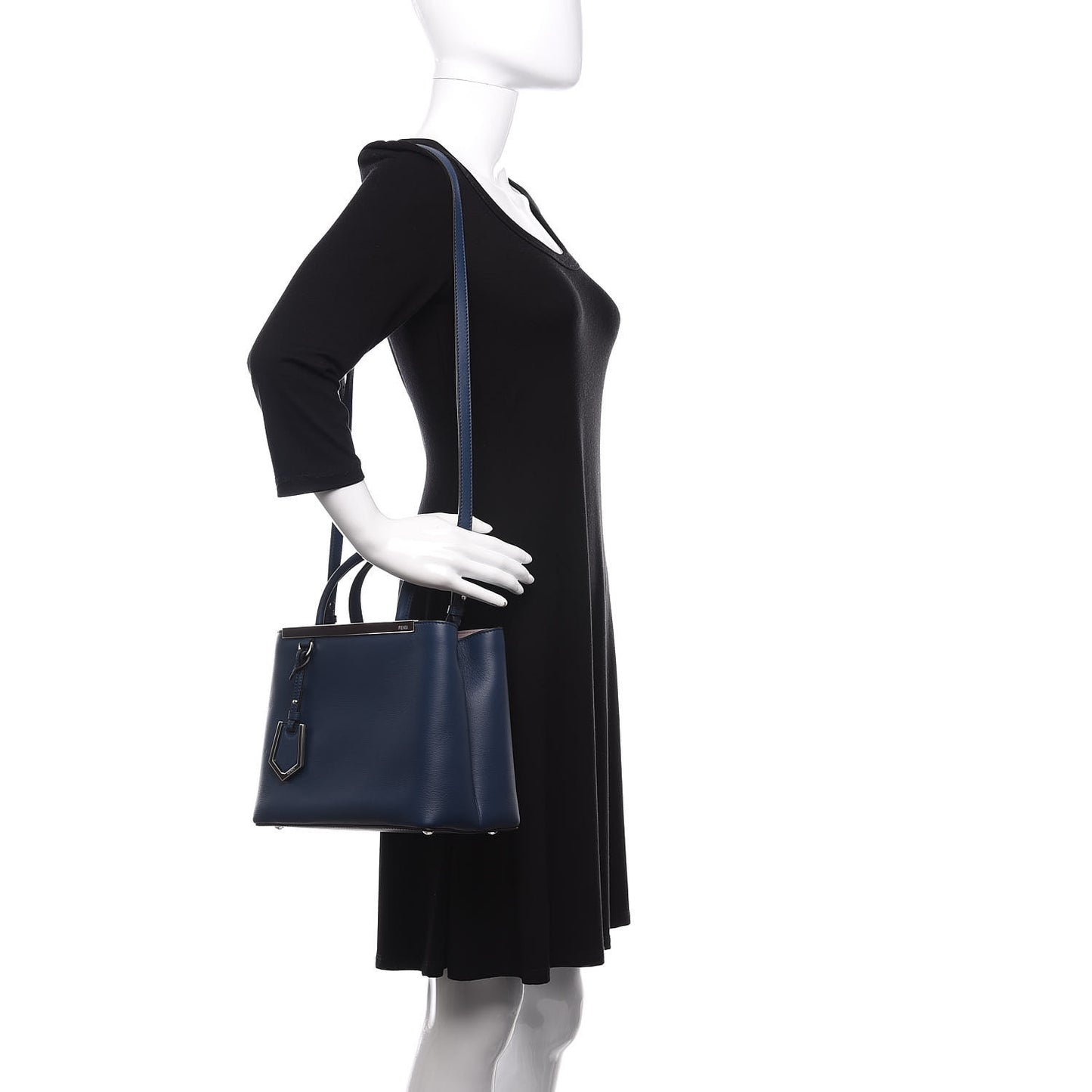 Vitello Dolce Century Petite 2Jours Tote Blue Rosa Doll
