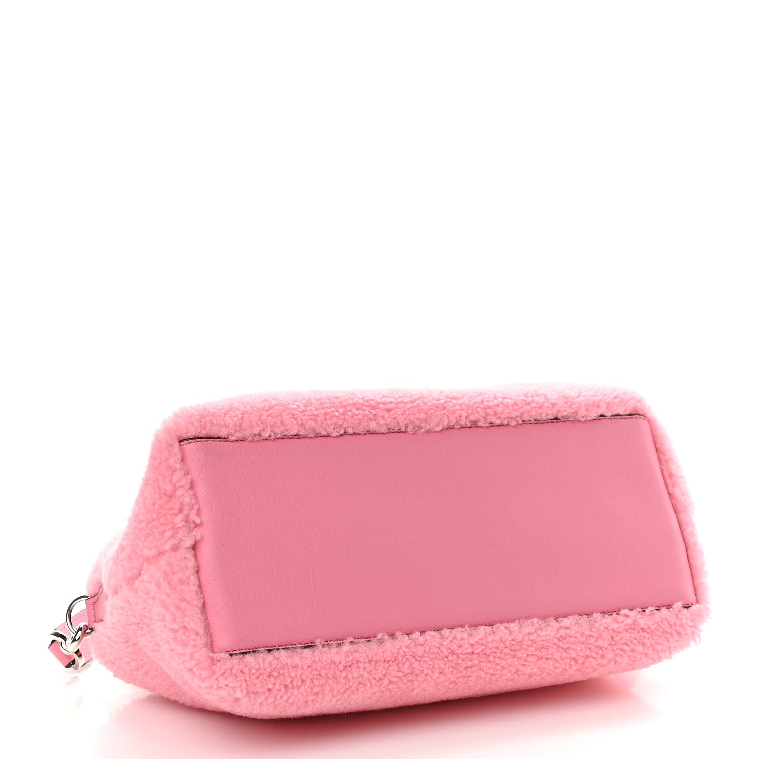 Fendi Shearling Vitello Dolce Medium By The Way Boston Bag Bubble Gum 4 of 9