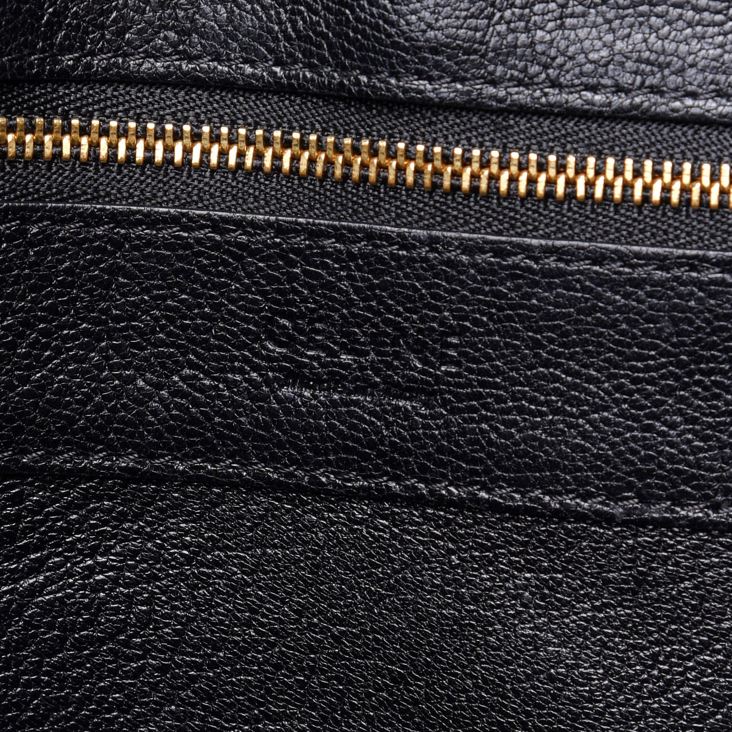 Celine Smooth Lambskin Horizontal Zipper Gusset Cabas Black 6 of 17