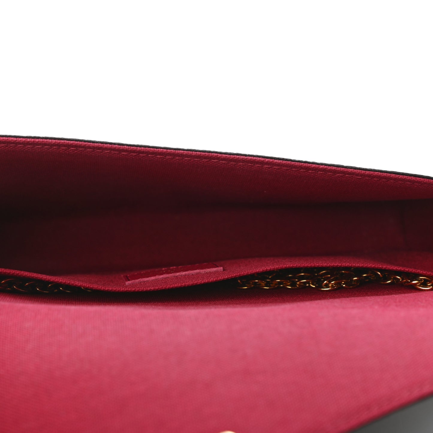 Monogram Pochette Felicie Chain Wallet Fuchsia
