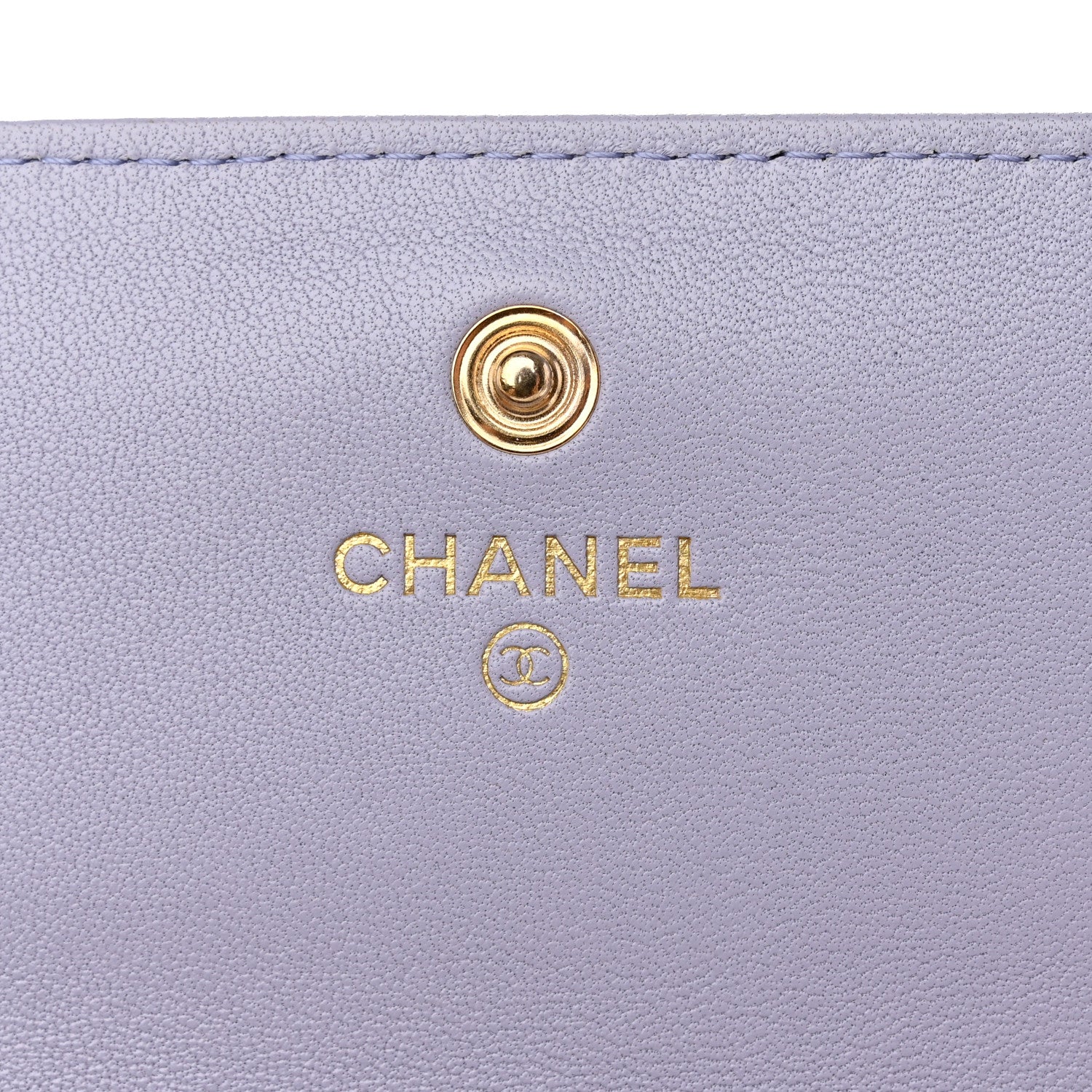 Chanel Lambskin Quilted Chanel 19 Flap Wallet Light Purple 6 of 9