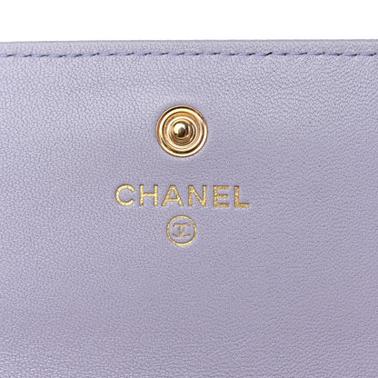 Chanel Lambskin Quilted Chanel 19 Flap Wallet Light Purple 6 of 9