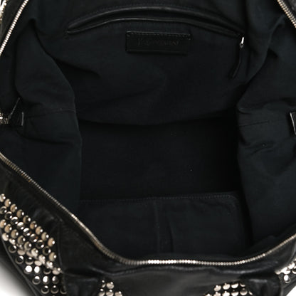 Saint Laurent Calfskin Studded Easy Sac Black 5 of 15