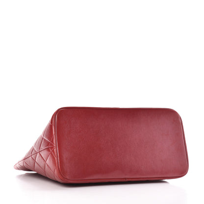 Chanel Lambskin Quilted Medallion Tote Red 4 of 20