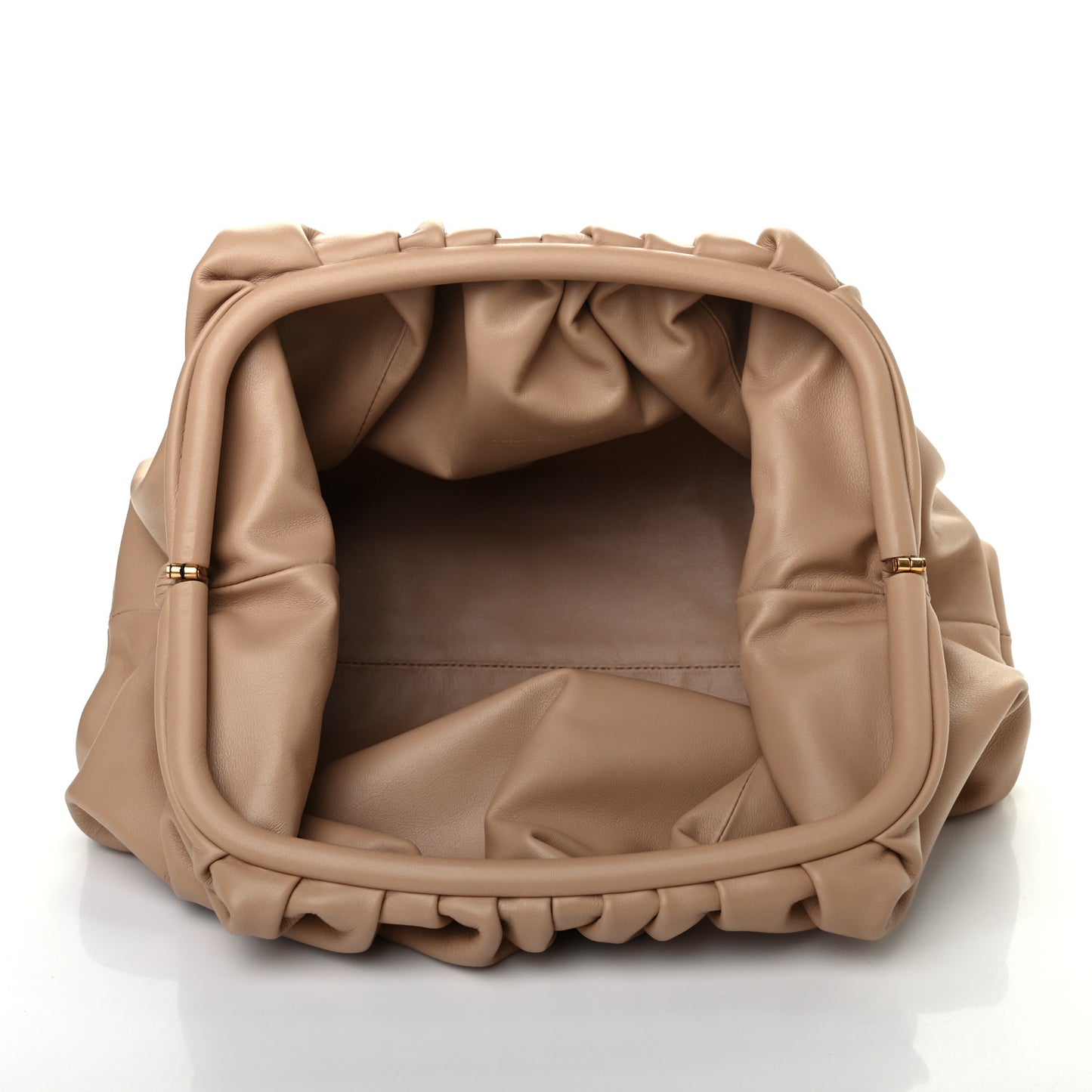 Smooth Butter Calf The Pouch Oversized Clutch Nude