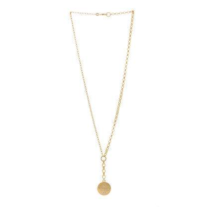 Foundrae 18K Yellow Gold Diamond Medium Dream Medallion Mixed Belcher Extension Chain Necklace 2 of 5