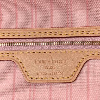 Louis Vuitton Damier Azur Neo Neverfull MM Rose Ballerine 7 of 9