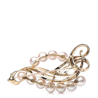 Mikimoto 14K Yellow Gold Akoya Pearl Brooch 3 of 4