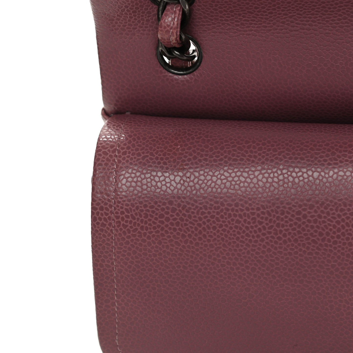 Caviar Quilted Jumbo Double Flap Light Purple