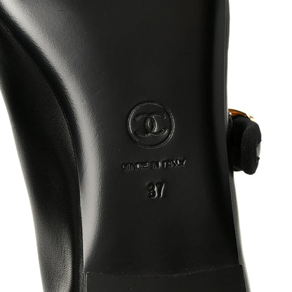Chanel Lambskin Mary Jane Flats 37 Black 7 of 9