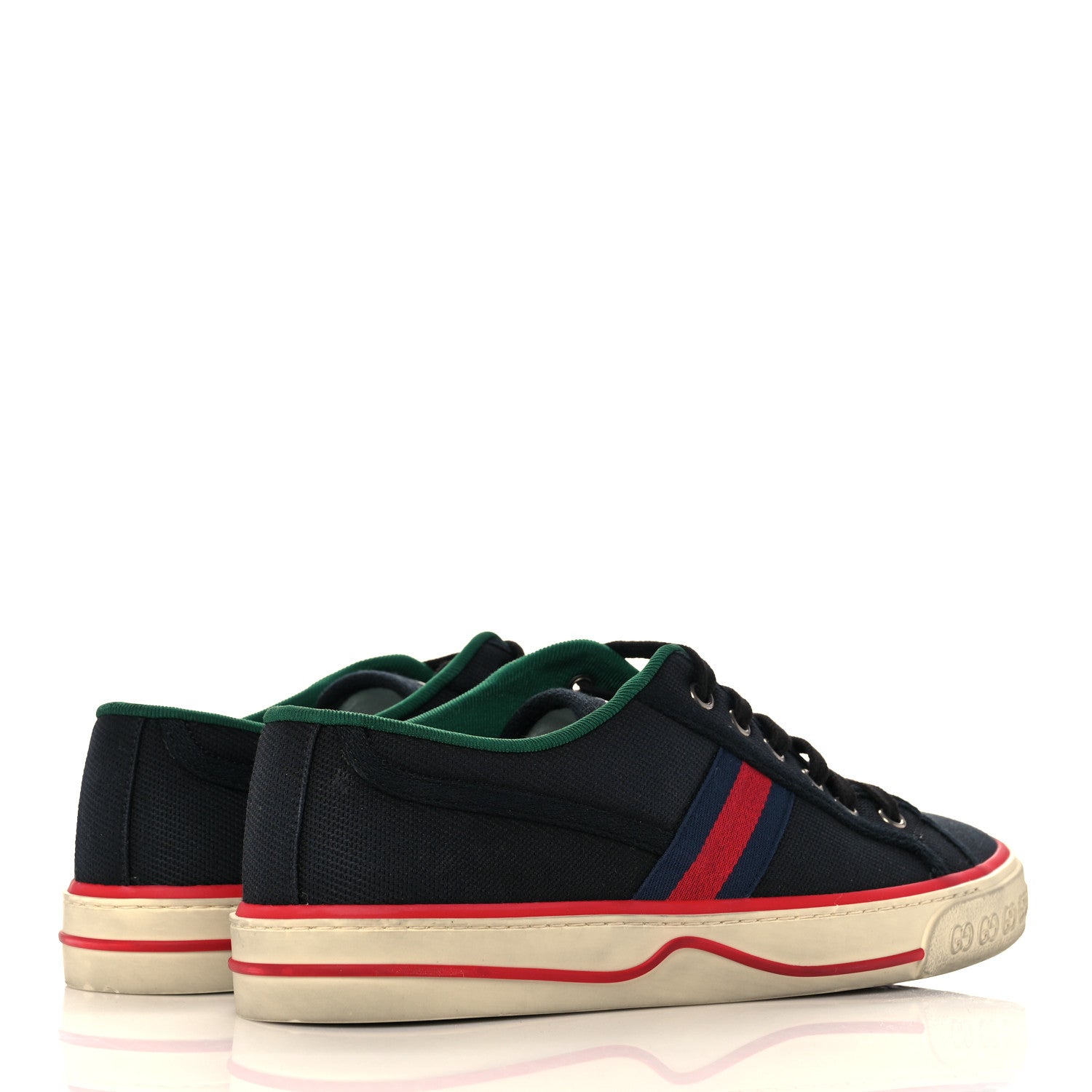 Gucci Canvas Web Mens 1977 Tennis Sneakers 7.5 Black 4 of 8