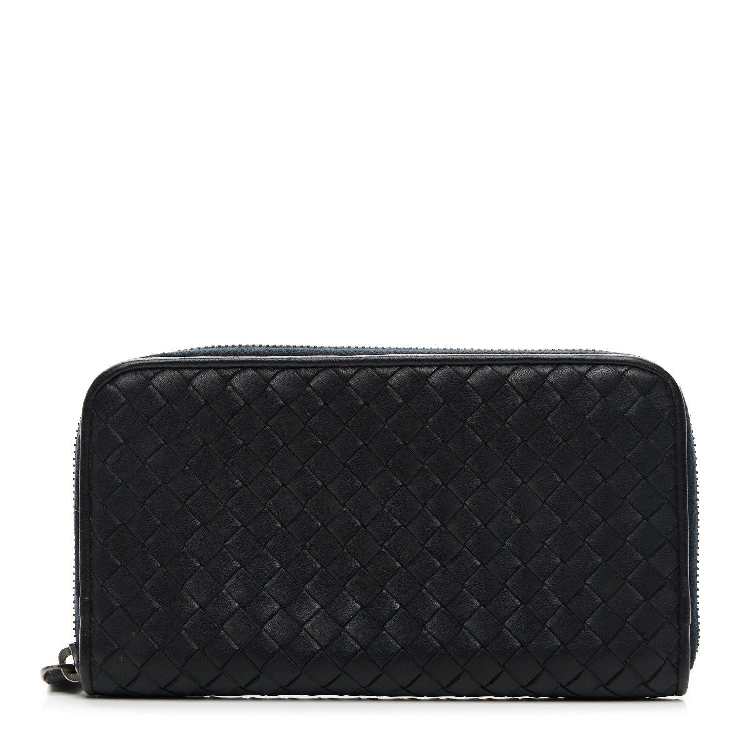 Bottega Veneta Nappa Intrecciato Zip Around Wallet Black 1 of 16