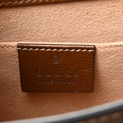 Gucci GG Supreme Monogram Script Logo Heart Crossbody Bag Beige Brown 6 of 10