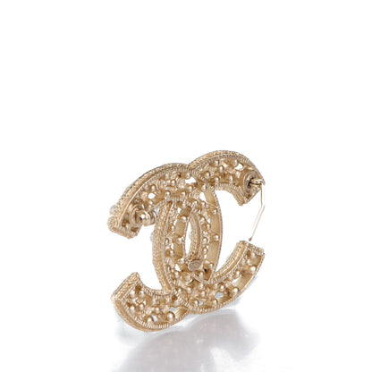 Chanel Pearl CC Brooch Gold 3 of 6