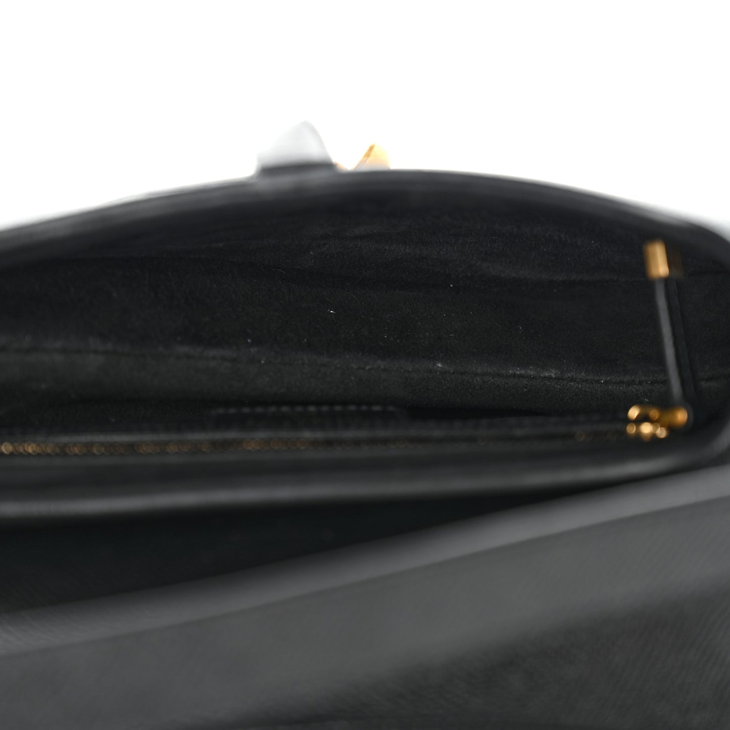 Grained Calfskin Saddle Bag Black
