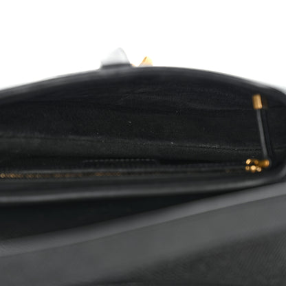 Christian Dior Grained Calfskin Saddle Bag Black 4 of 11