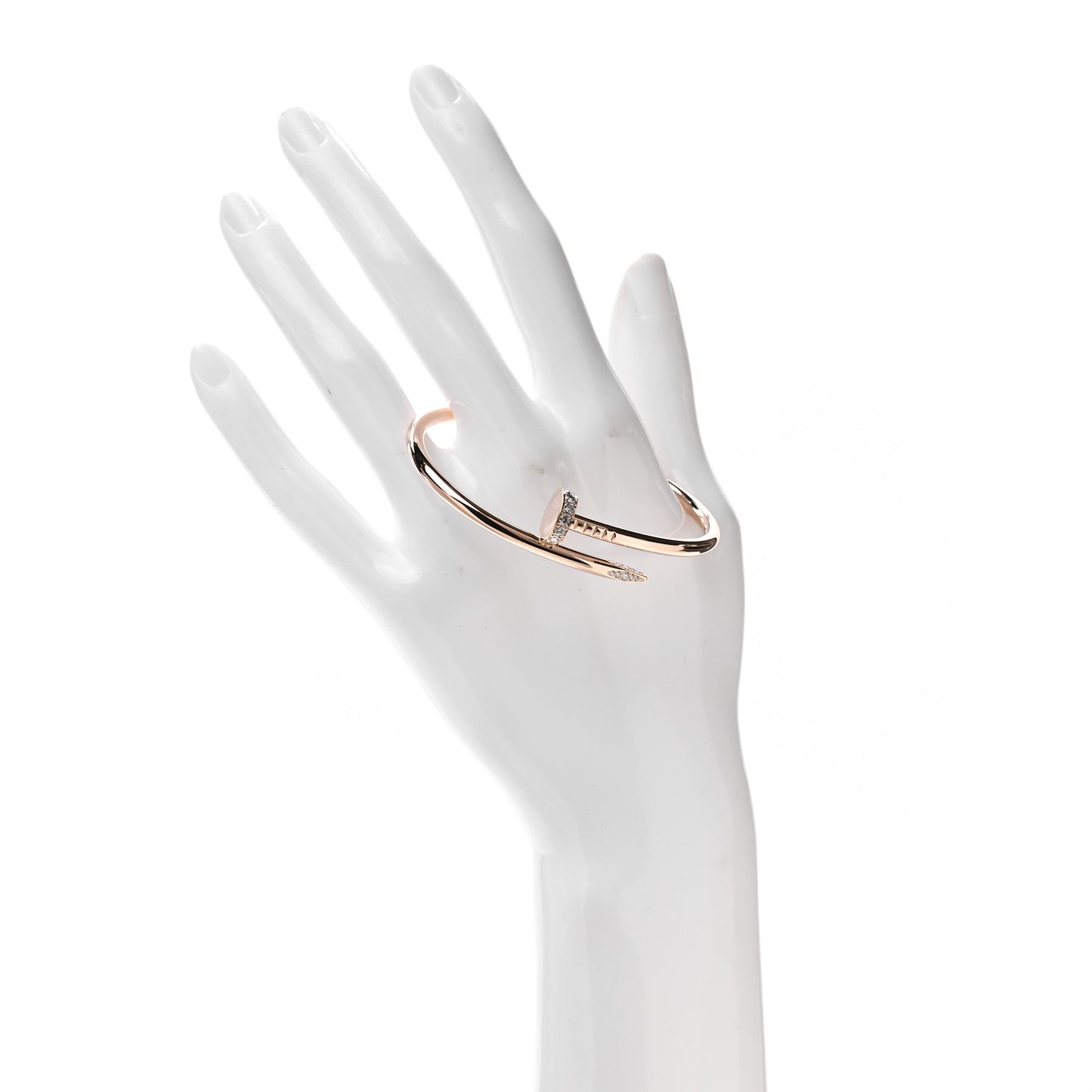 18K Pink Gold Diamond Juste Un Clou Bracelet 17