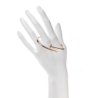 Cartier 18K Pink Gold Diamond Juste Un Clou Bracelet 17 2 of 5