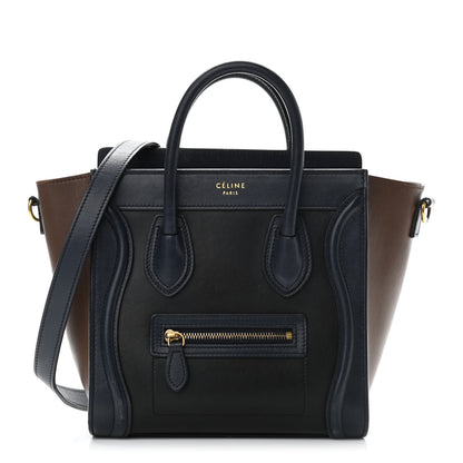 Celine Smooth Drummed Calfskin Nano Tri-Color Luggage Black 1 of 12