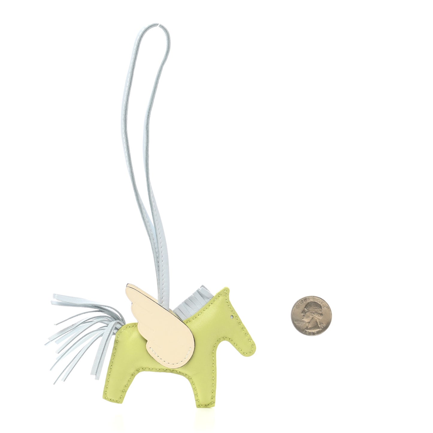 Milo Lambskin Grigri Rodeo Pegase Horse Bag Charm PM Jaune Bourgeon Bleu Brume Nata