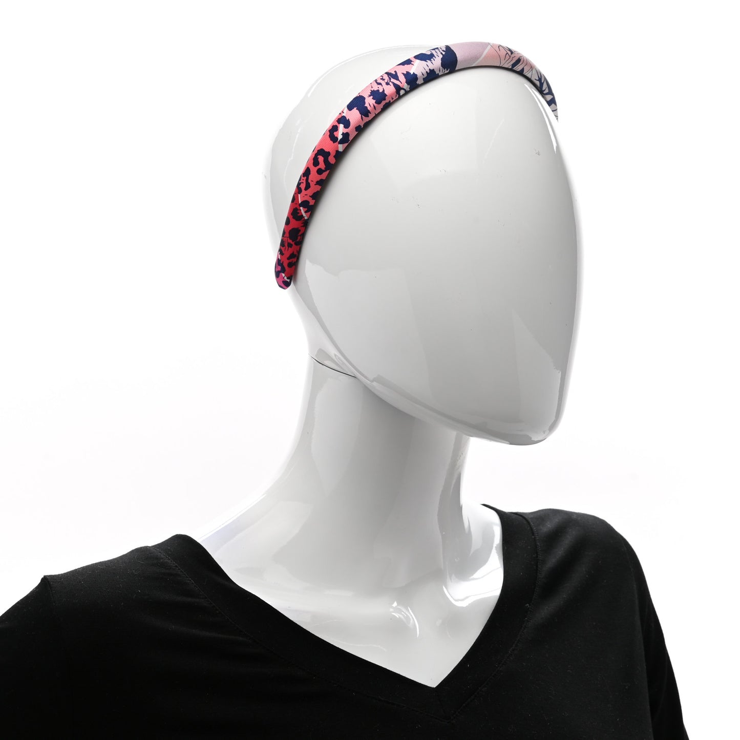 Silk Twill Jungle Love Rainbow Elsa Headband Rose