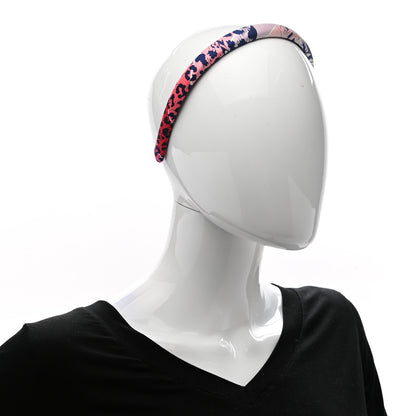 Hermes Silk Twill Jungle Love Rainbow Elsa Headband Rose 2 of 7