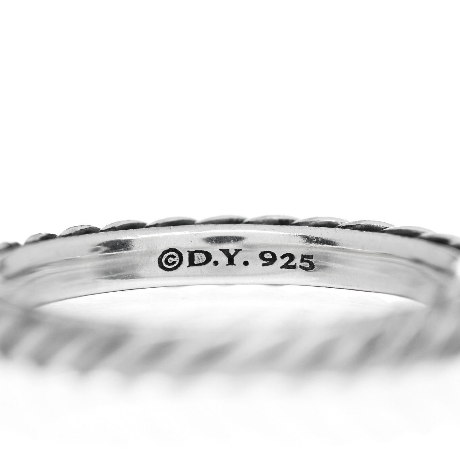 David Yurman Sterling Silver Cable Classics Band Ring 52 6 4 of 4