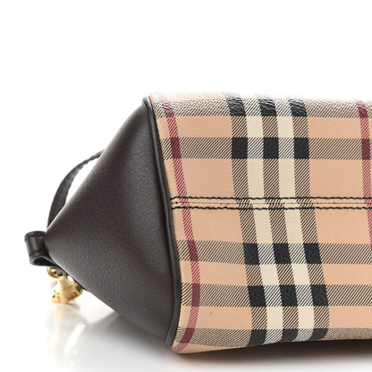 Burberry Haymarket Check Mini Blaze Crossbody Bag Chocolate 9 of 10