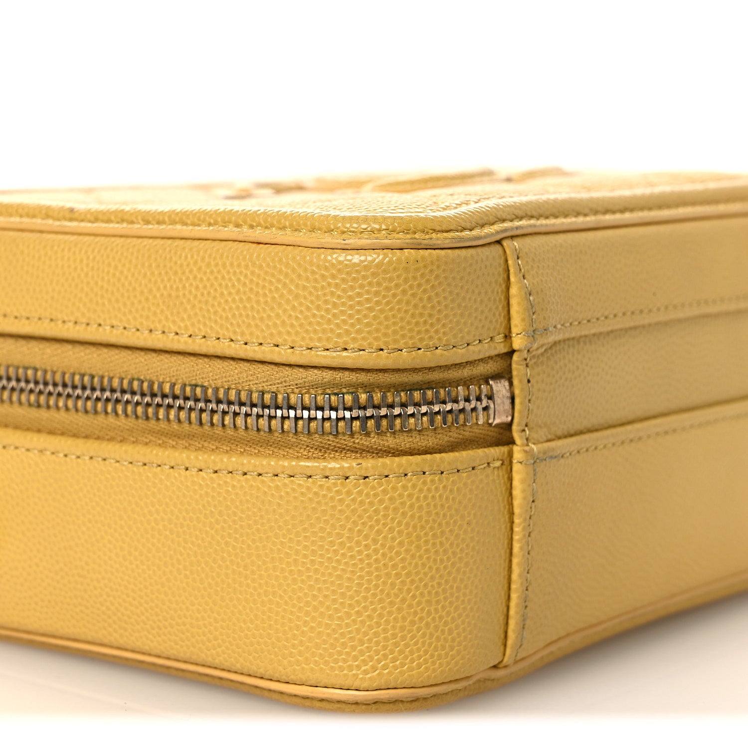 Chanel Caviar Quilted Small CC Filigree Vanity Case Yellow 9 of 13