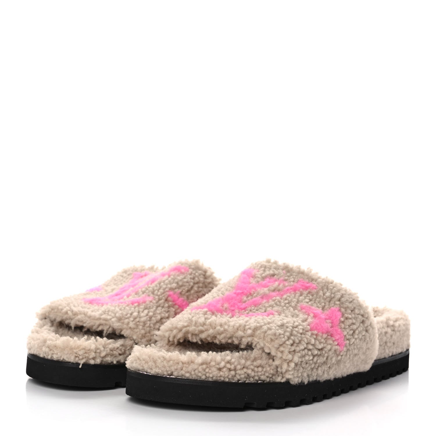 Louis Vuitton Shearling Paseo Flat Comfort Mule 41 Beige 3 of 8