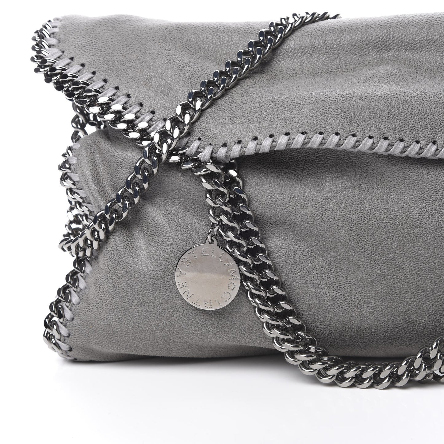Shaggy Deer Falabella Fold Over Tote Grey
