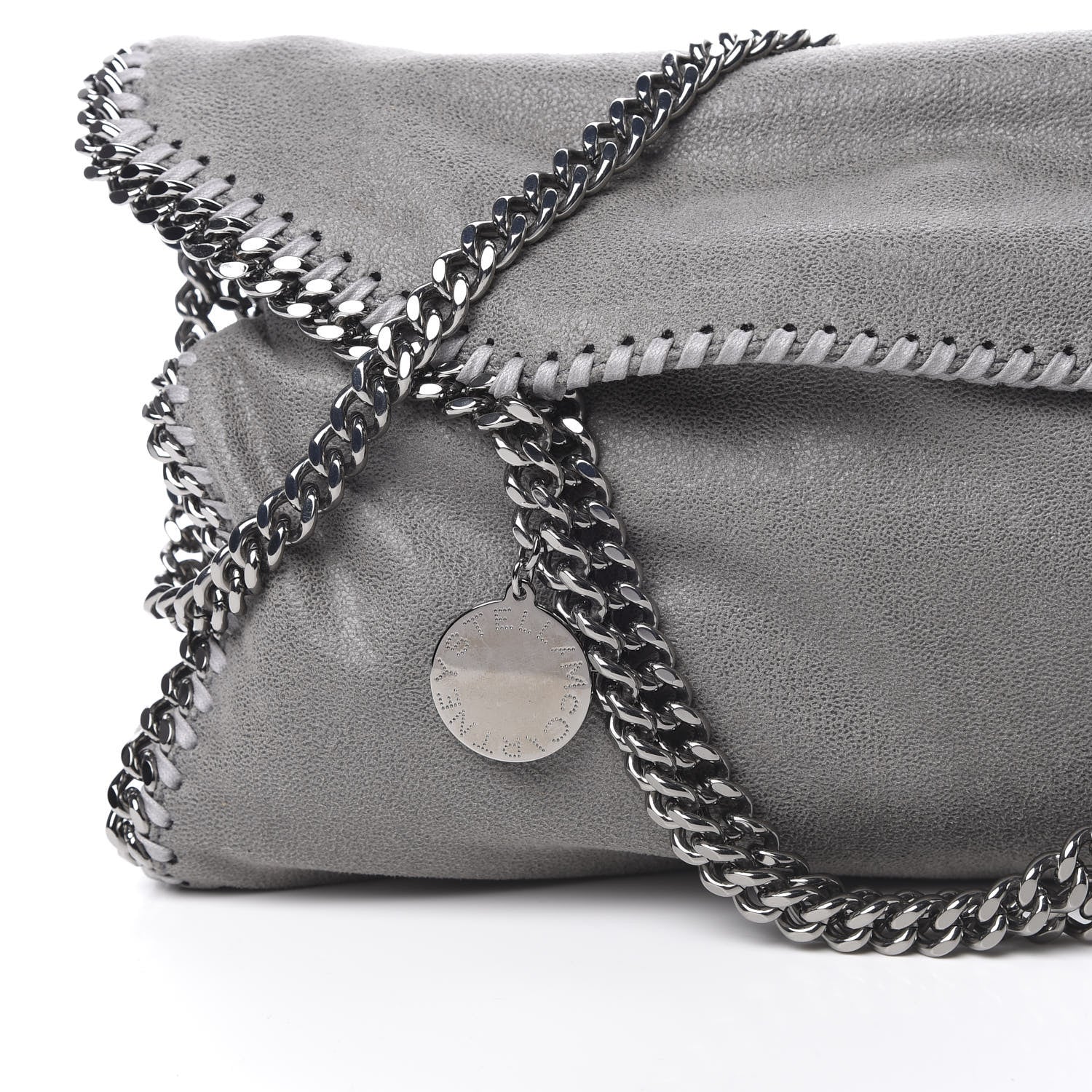 Stella McCartney Shaggy Deer Falabella Fold Over Tote Grey 8 of 10