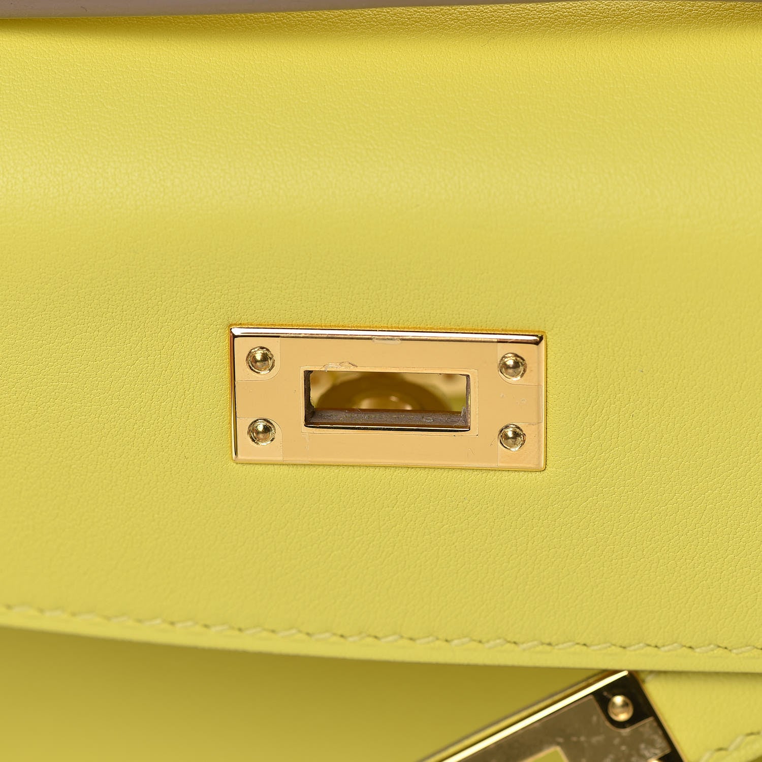 Hermes Swift Kelly Pochette Clutch Lime 11 of 30