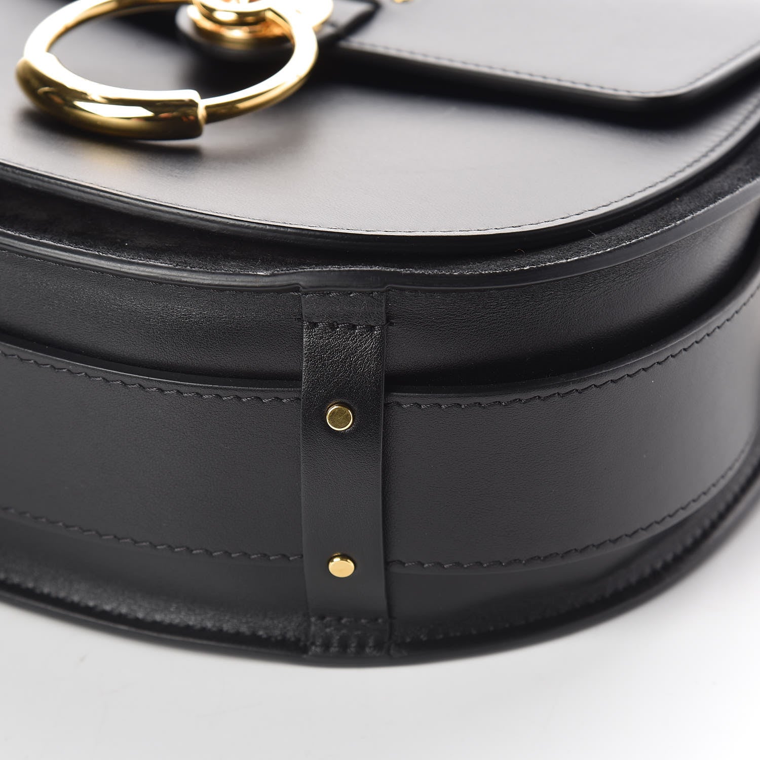 Chloe Calfskin Suede Large Tess Bag Black 9 of 9
