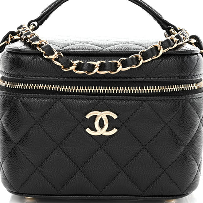 Chanel Caviar Quilted Small CC Vanity Case Black 7 of 10