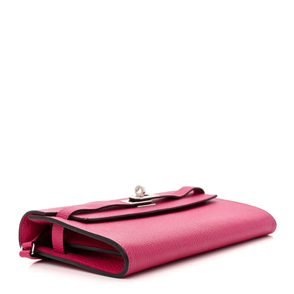 Hermes Chevre Mysore Kelly Wallet To Go Rose Mexico 4 of 12